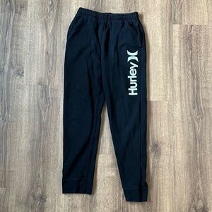 Hurley Black Logo Sweatpants Sz 18/20 or women XS